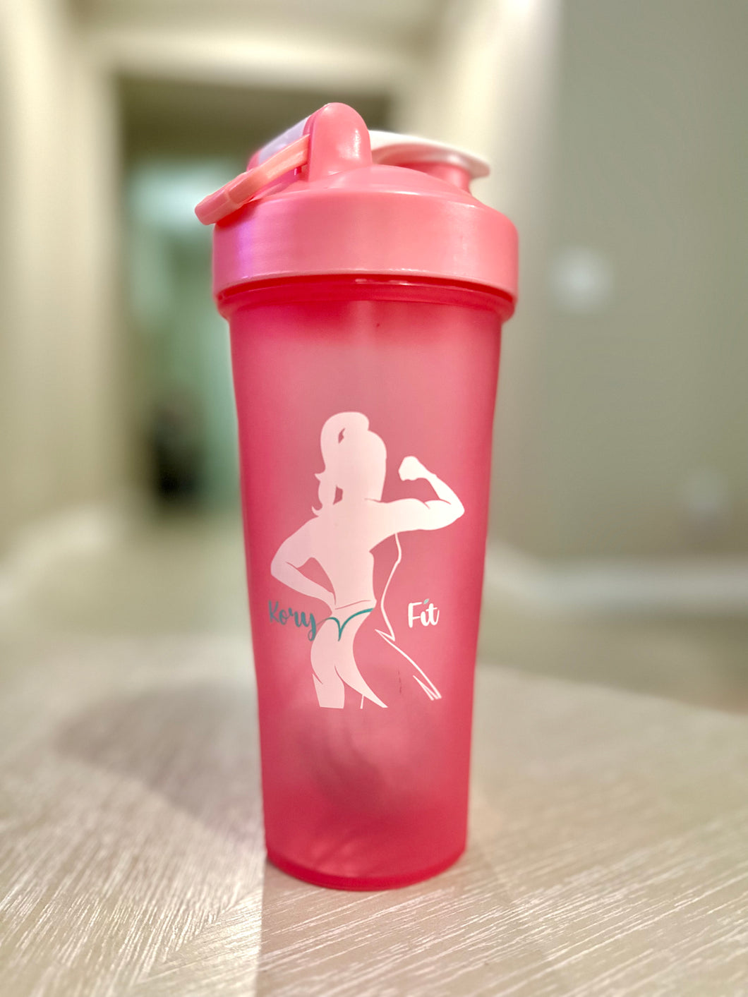 24oz Pink Shaker Bottle